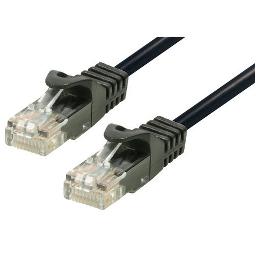 KEM Cat 6a SSTP kabel 0.25 meter Zwart