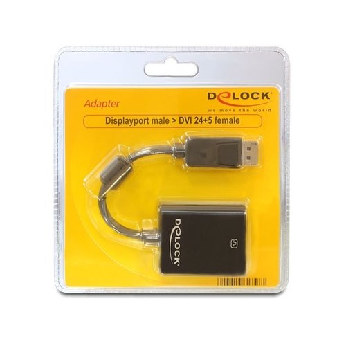 DeLock DisplayPort - DVI-D adapter kabel-Zwart