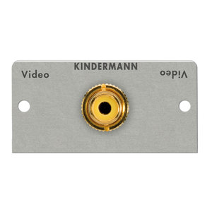Kindermann Kindermann - Composiet Video kabel+plug module (RCA)-50 x 50 mm