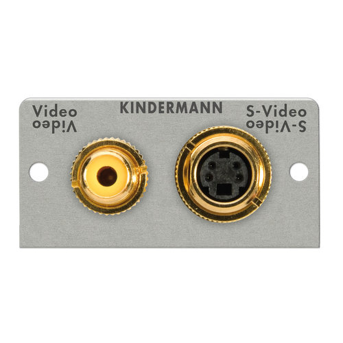 Kindermann Kindermann - Composiet + S-Video (S-VHS) kabel+plug module-50 x 50 mm