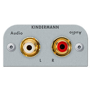 Kindermann Kindermann - 2 RCA audio L/R kabel+plug module-54 x 54 mm