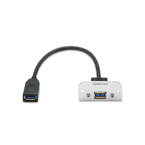 Kindermann Kindermann - USB 3.0 kabel + plug module-50 x 50 mm