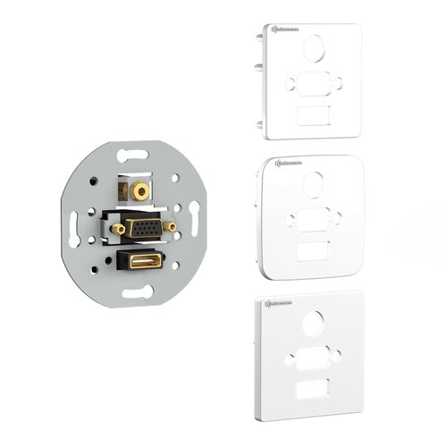 Kindermann Konnect Design Click - VGA, HDMI en 3.5mm stereo audio kabel + plug module