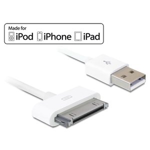 DeLock sync en oplaad kabel voor iPhone, iPod en iPad 1.8 meter