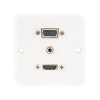 VGA, 3.5mm audio en HDMI wandpaneel