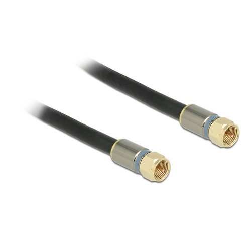 DeLock Premium F-Connector kabel quad shielded-10 meter