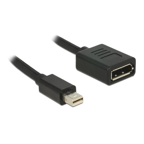 DeLock Mini DisplayPort 1.2 - DisplayPort female adapter (4K, 60 Hz)-Zwart