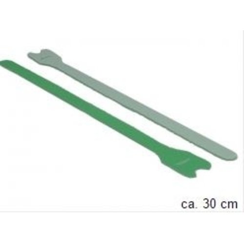 DeLock Klittenband kabelbinders Groen (10 stuks)  30cm