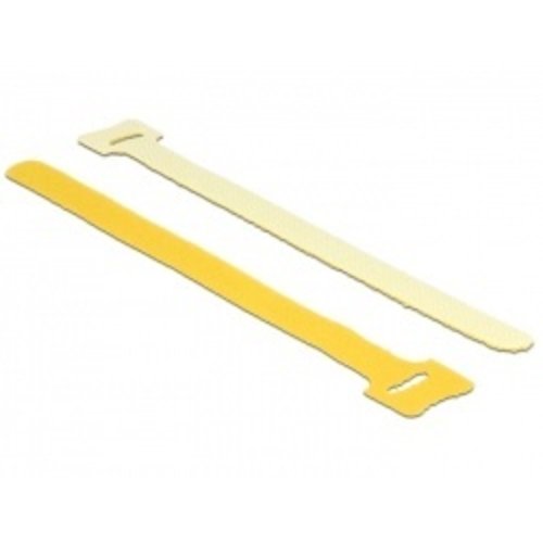 DeLock Klittenband binders Geel (10 st.) 20cm