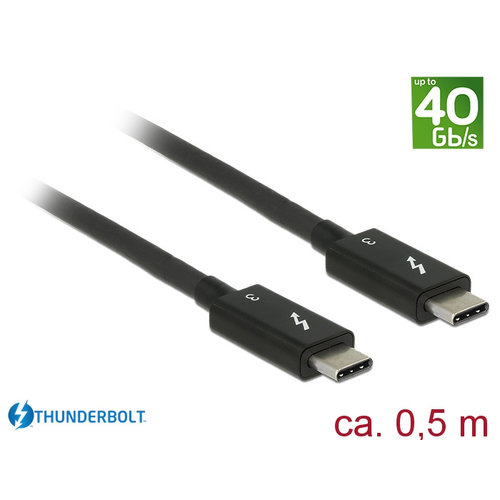 DeLock Thunderbolt™ 3 (40 Gb/s) USB-C™ Kabel (passive)-1.0 meter