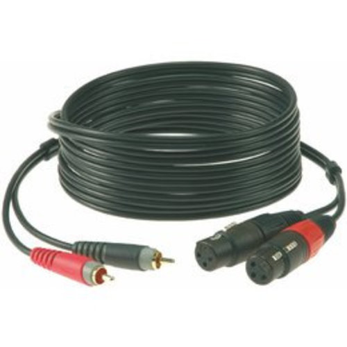 Klotz AT-CF - Pro Twin kabel RCA - XLR female-1.0 meter