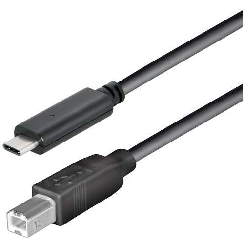 KEM KEM USB-C male - USB-B male kabel (USB 2.0)-1.8 meter KEM KEM USB-C male - USB-B male kabel (USB 2.0)-1.8 meter