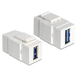 DeLock Keystone module USB 3.0 - USB A female - USB A female -Wit