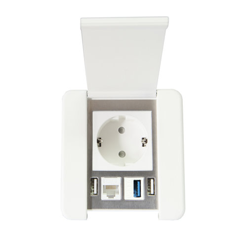 Digitel Digitel Source 80 Wit met Cover - 1x 220V, USB oplader (2x), 2 x leeg (zelf toe te voegen) Digitel Digitel Source 80 Wit met Cover - 1x 220V, USB oplader (2x), 2 x leeg (zelf toe te voegen)