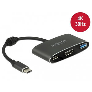 DeLock DeLock USB Type C™ male - HDMI (DP Alt Mode) 4K 30 Hz - USB type A en USB type C™ PD