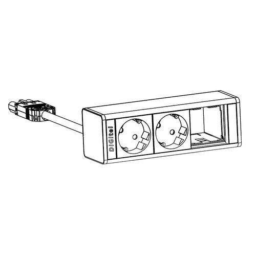 Digitel Digitel Desk Up Module – 3-voudig - 2x Stroom, 1x Leeg