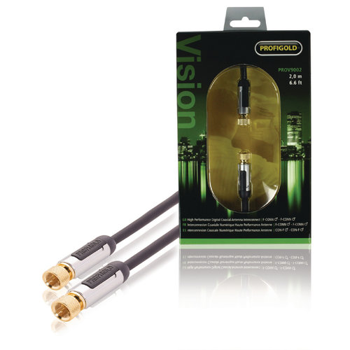 Profigold Profigold Digital Coax F Connector kabel - 5 meter Profigold Profigold Digital Coax F Connector kabel - 5 meter