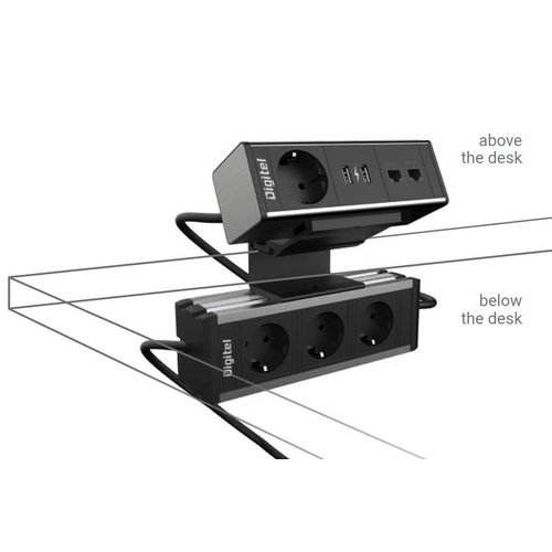 Digitel Digitel Below the Desk unit – 4-voudig - 4x Stroom