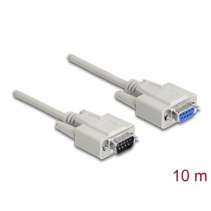 DeLock Cable Serial RS-232 Sub-D9 male > RS-232 Sub-D9 female - verleng 10m