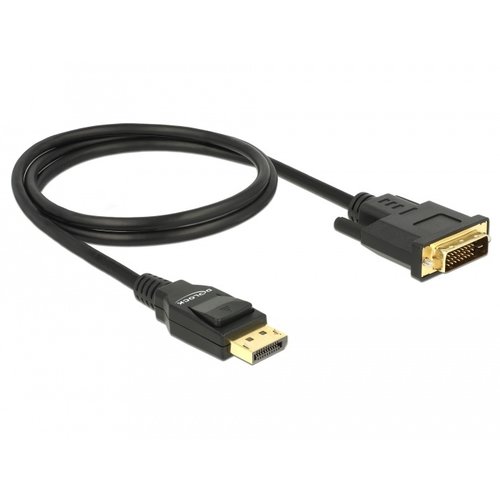 DeLock DisplayPort 1.2 male > DVI 24+1 male passive 4K 30 Hz - 1 meter
