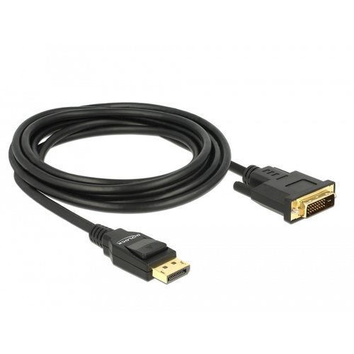 DeLock DisplayPort 1.2 male > DVI 24+1 male passive 4K 30 Hz - 3 meter