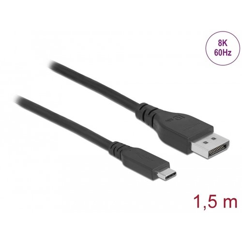 DeLock BI directionele USB Type-C™ - DisplayPort kabel (DP Alt Mode) 8K @ 60 Hz - 1.5 meter