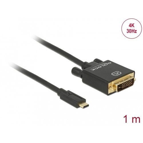 DeLock USB C - DVI-D (24+1) kabel - 1.0 meter