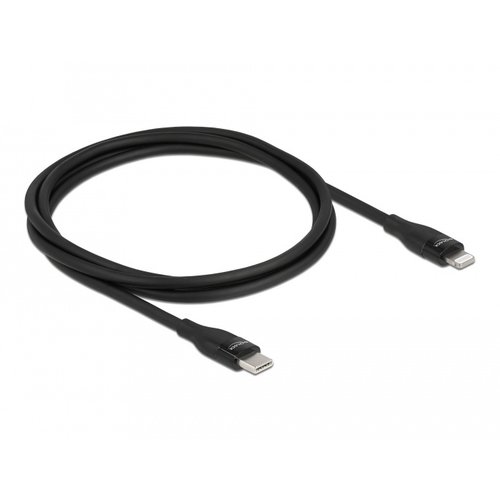 DeLock Data -en Oplaadkabel USB Type-C™ - Lightning™ voor iPhone™, iPad™ en iPod™ 1.0 meter - Zwart