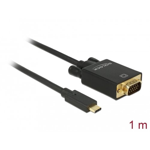 DeLock USB C - VGA Kabel - 1.0 meter