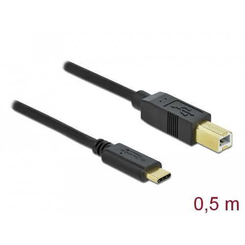 DeLock USB C - USB B kabel - 0.5 meter