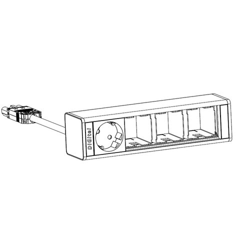 Digitel Digitel Desk Up Module – 4-voudig - 1x Stroom, 3x Leeg