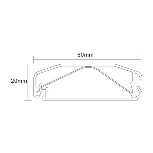 MyWall Kabelgoot 60 x 110 x 20 cm Wit