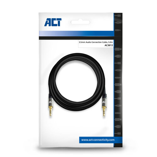 ACT H.Q. 3,5 mm jack - 3,5 mm jack kabel - 5.0 meter