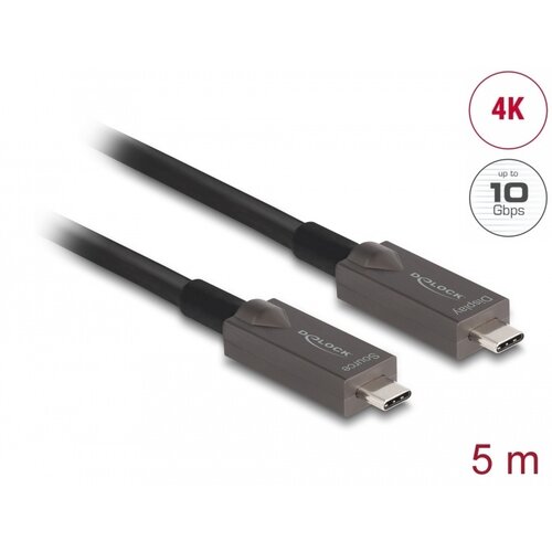 DeLock Optical Active USB C kabel 5.0 meter DeLock Optical Active USB C kabel 5.0 meter