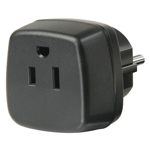 TRAVEL ADAPTER USA > EU ZWART