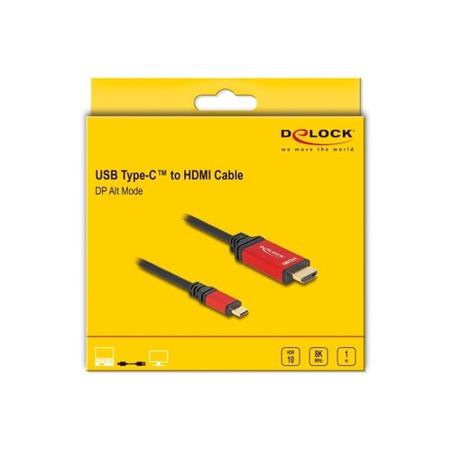 DeLock USB Type-C™ - HDMI kabel 8K @60 Hz 1.0 meter
