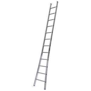 Aluminium enkele ladder uitgebogen