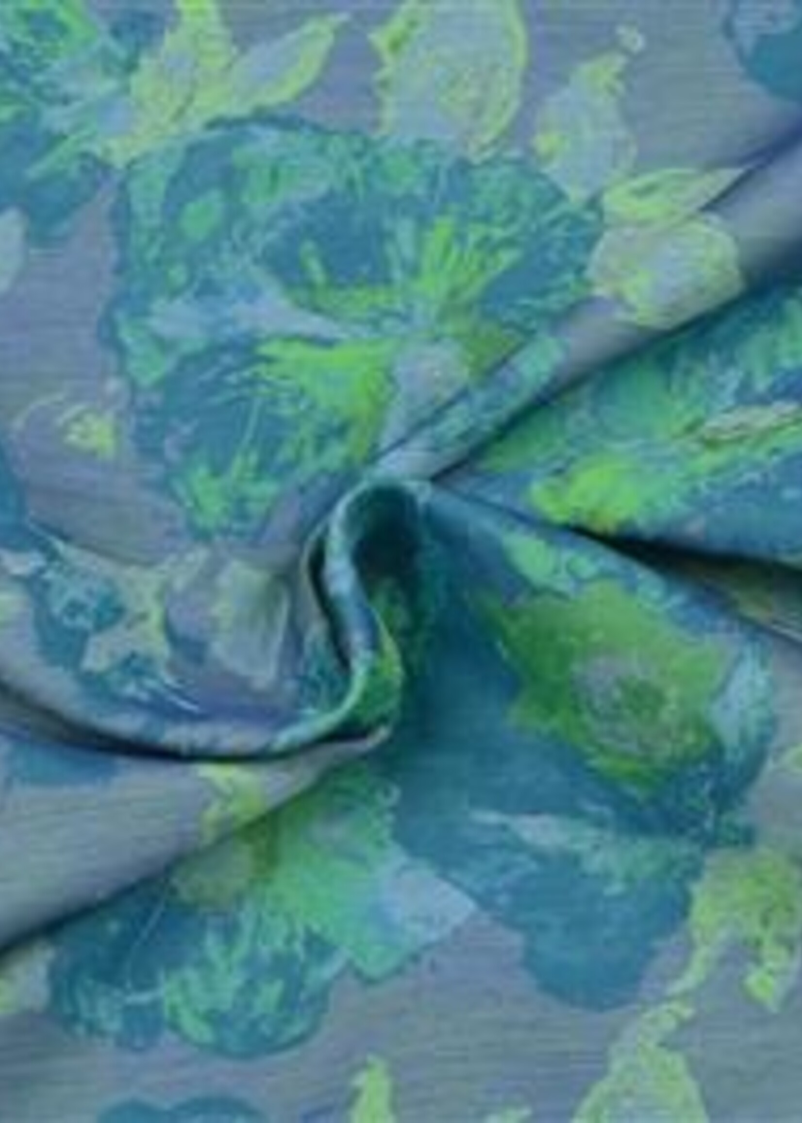 A La Ville Neon jacquard bloem blauw