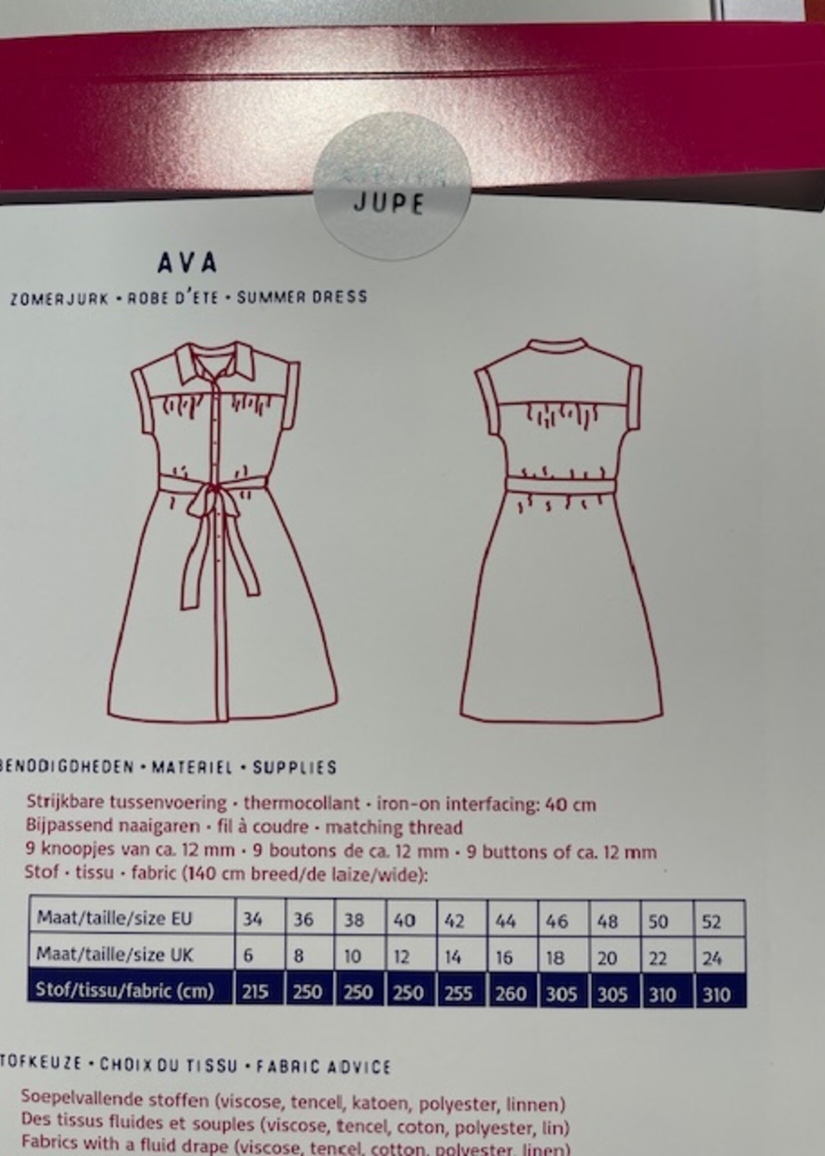Atelier Jupe Patroon Ava jurk