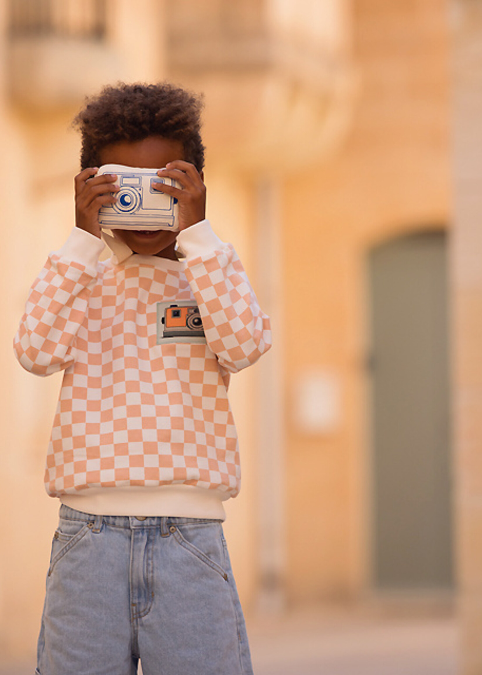 See You At Six checkers perzik french terry