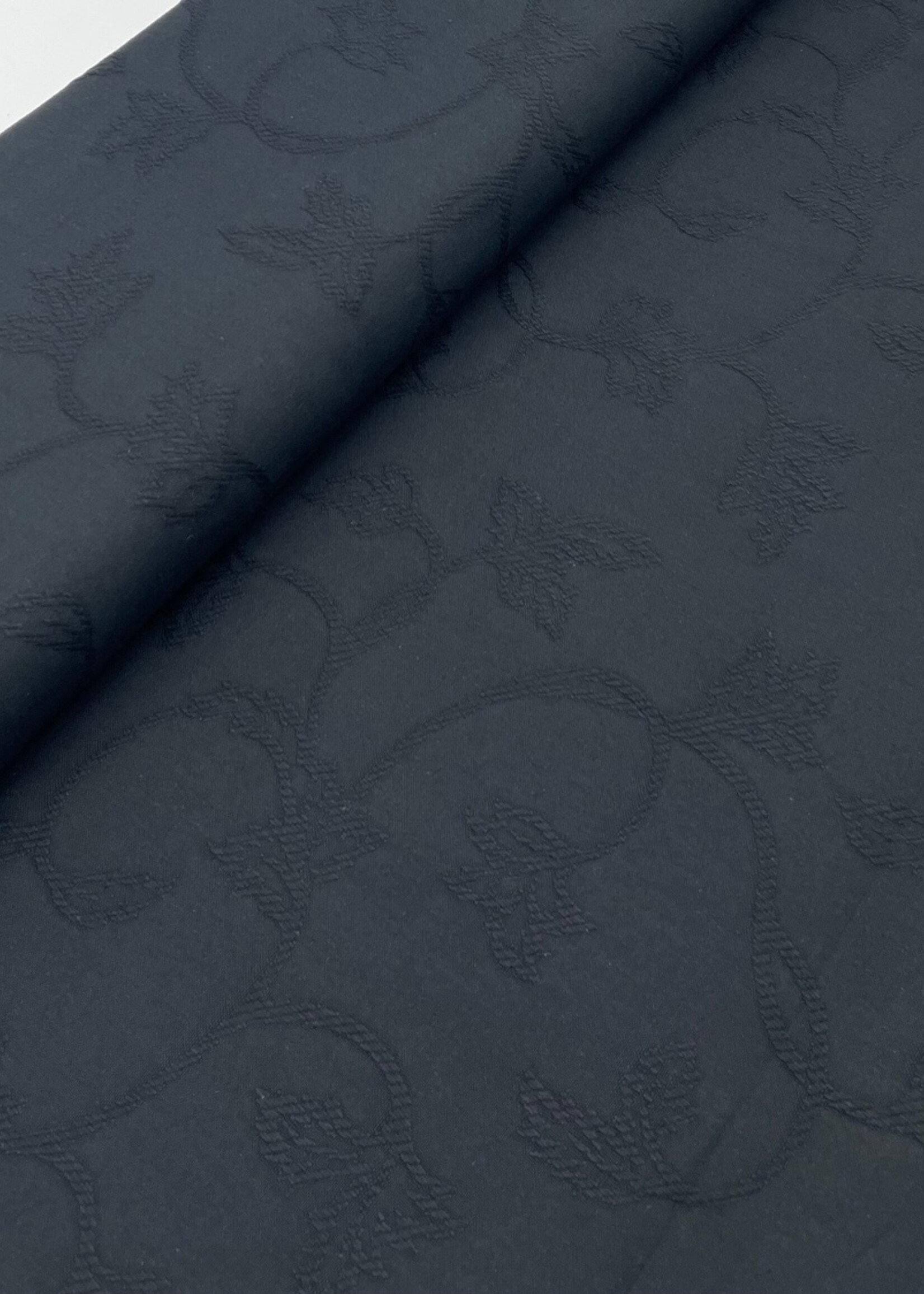 Polytex katoen jacquard zwart