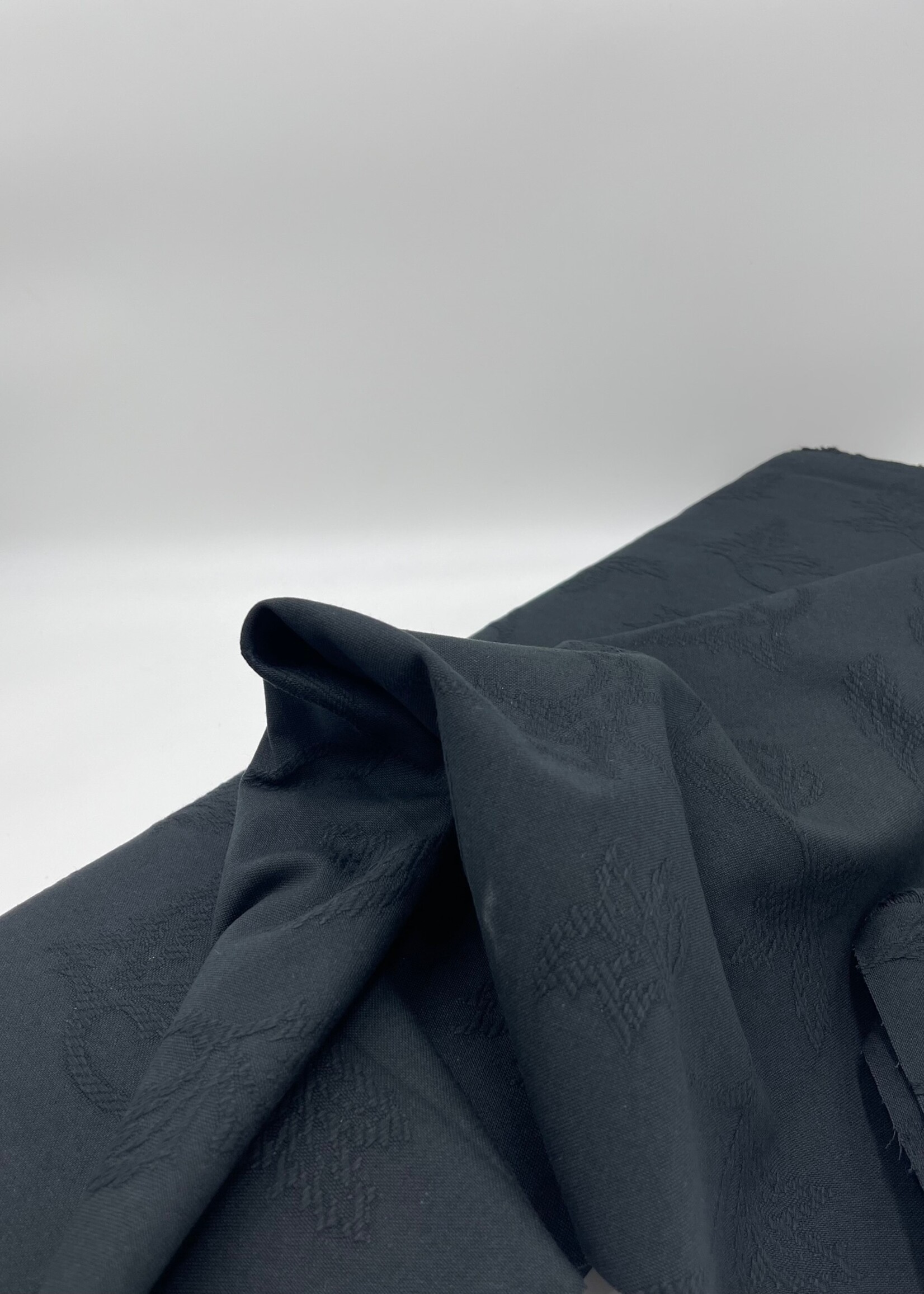 Polytex katoen jacquard zwart