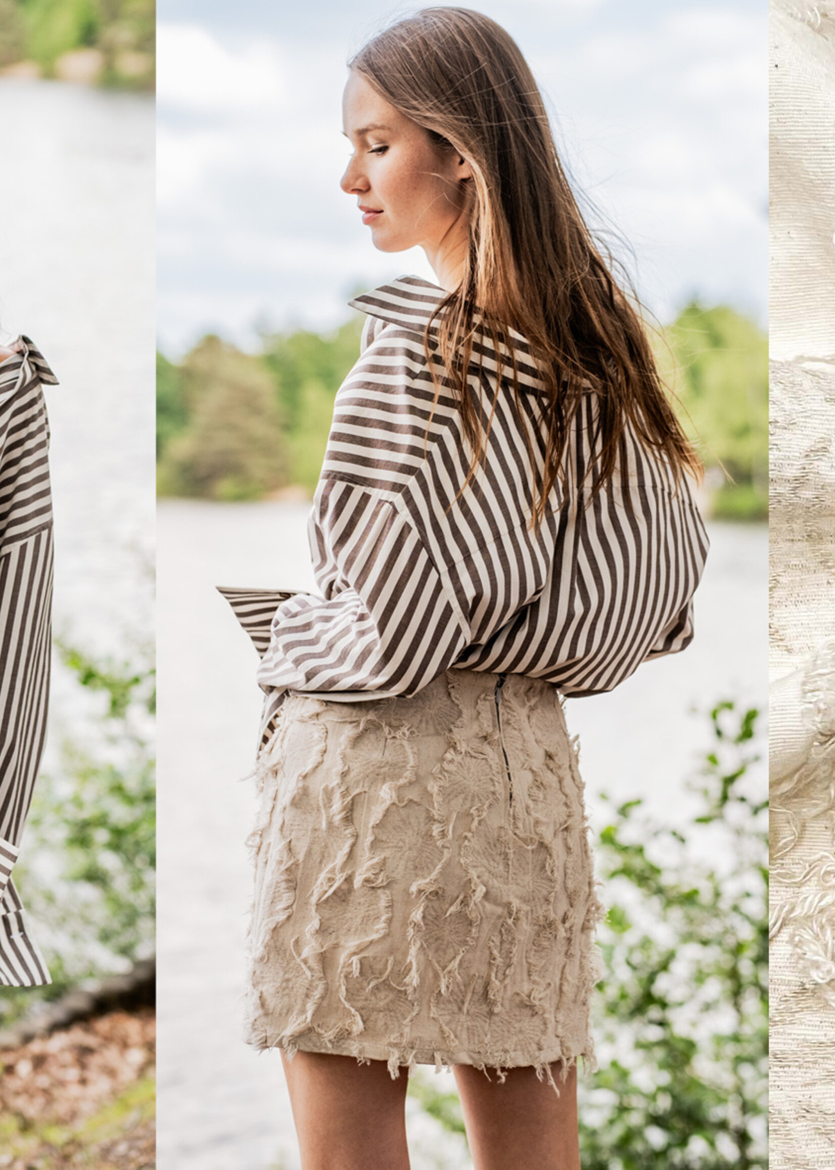 Fibre Mood jacquard structuur beige