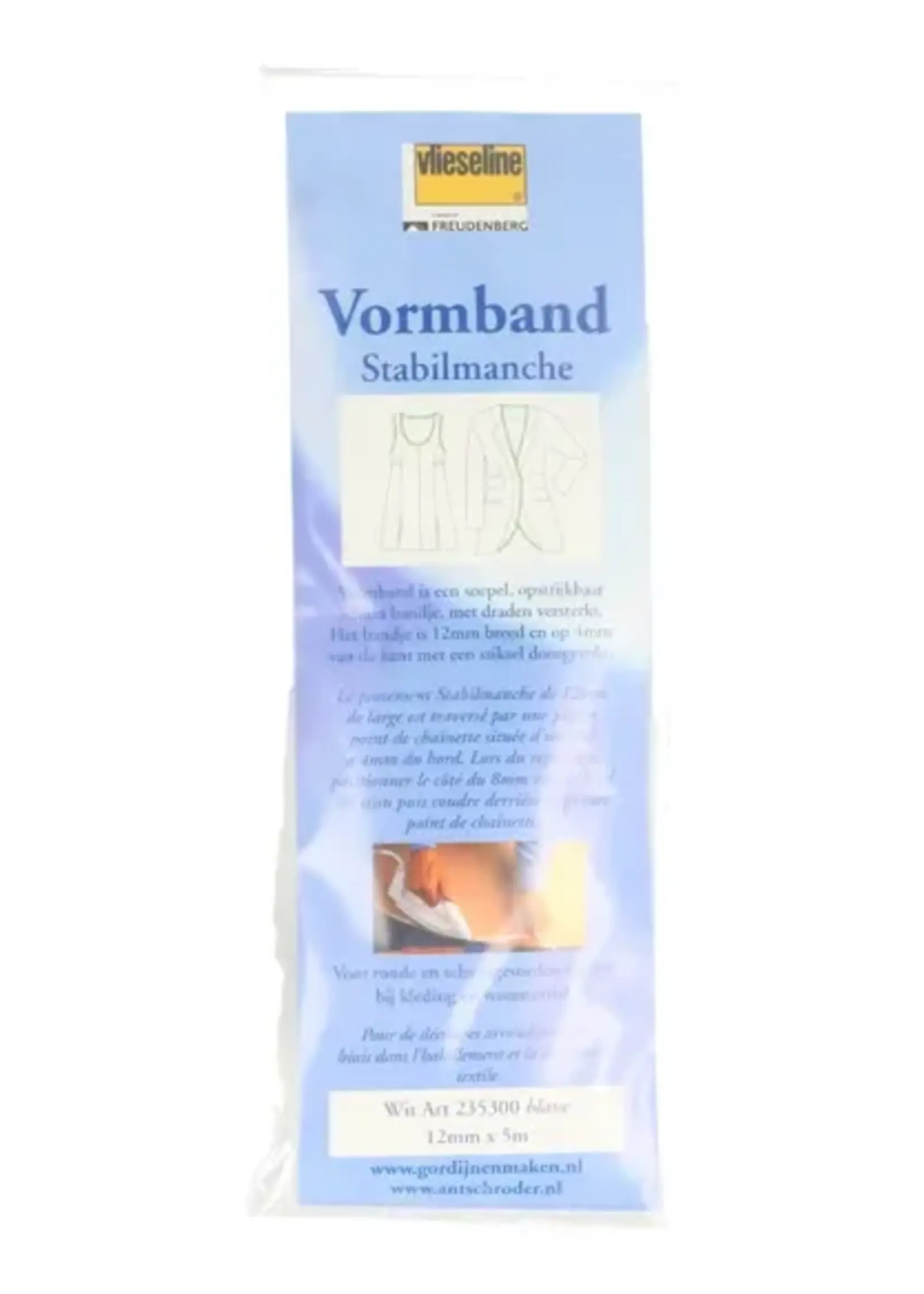 Vlieseline vormband 12 mm wit