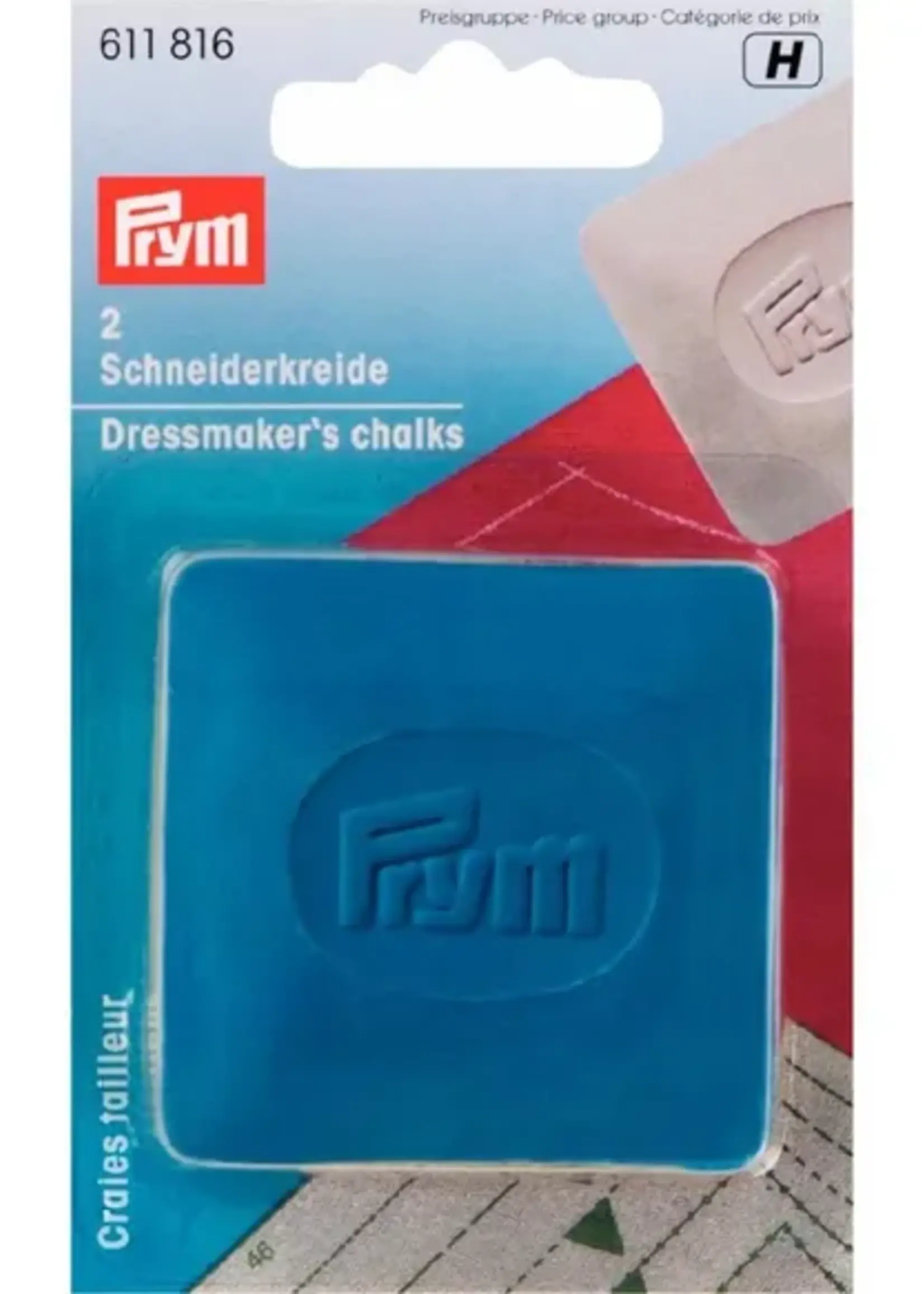 Prym kleermakerskrijt plaatjes geel blauw