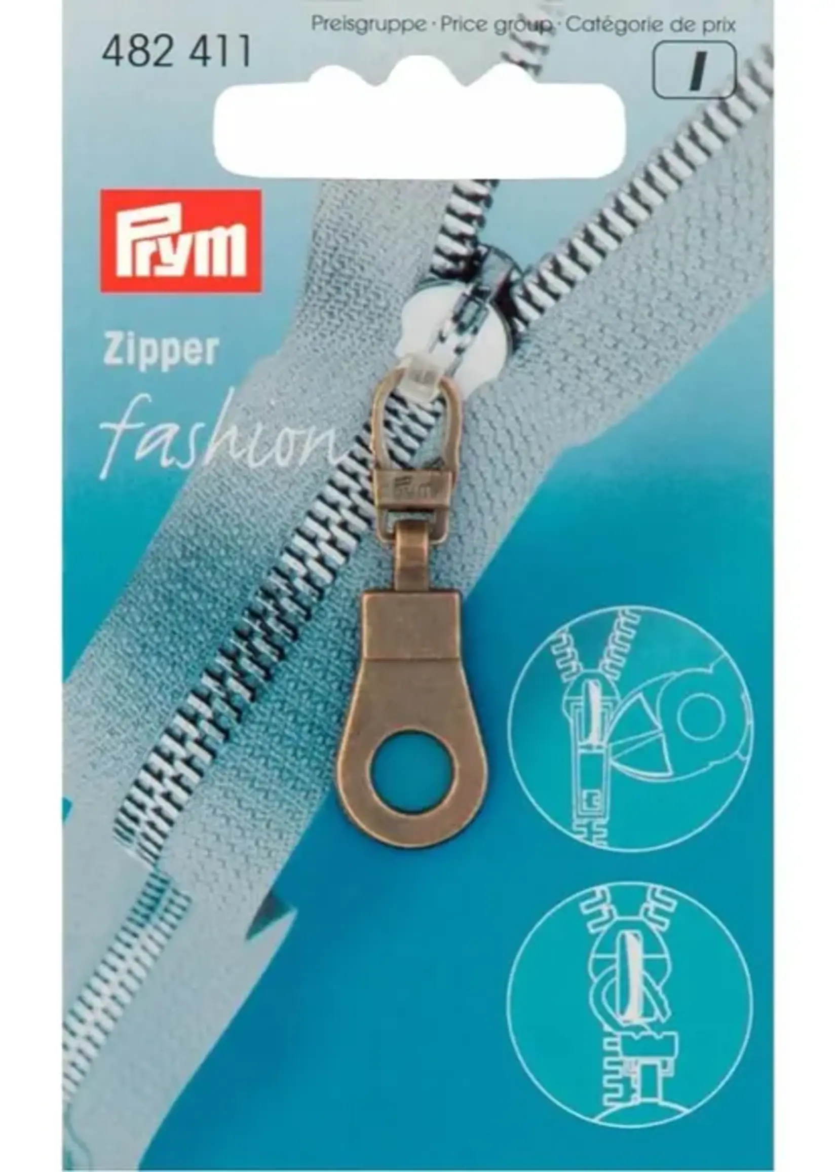 Prym ritsenschuiver ring oudmessing