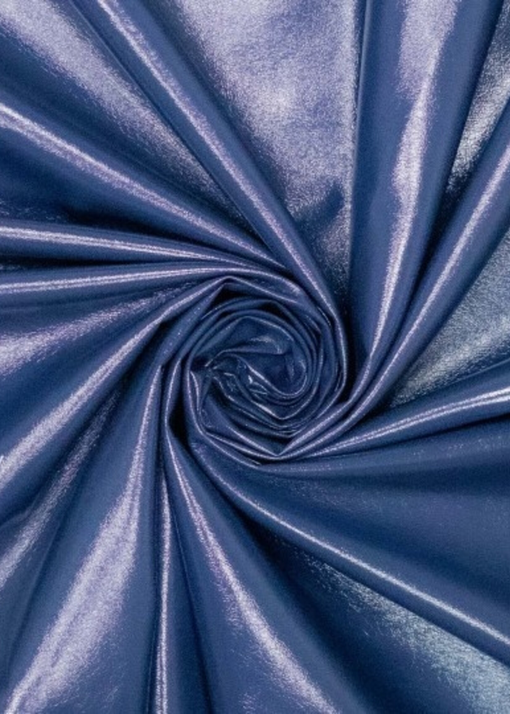 shiny leather blauw