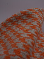 Pied de poule mantel oranje