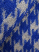 Mantel pied de poule blauw