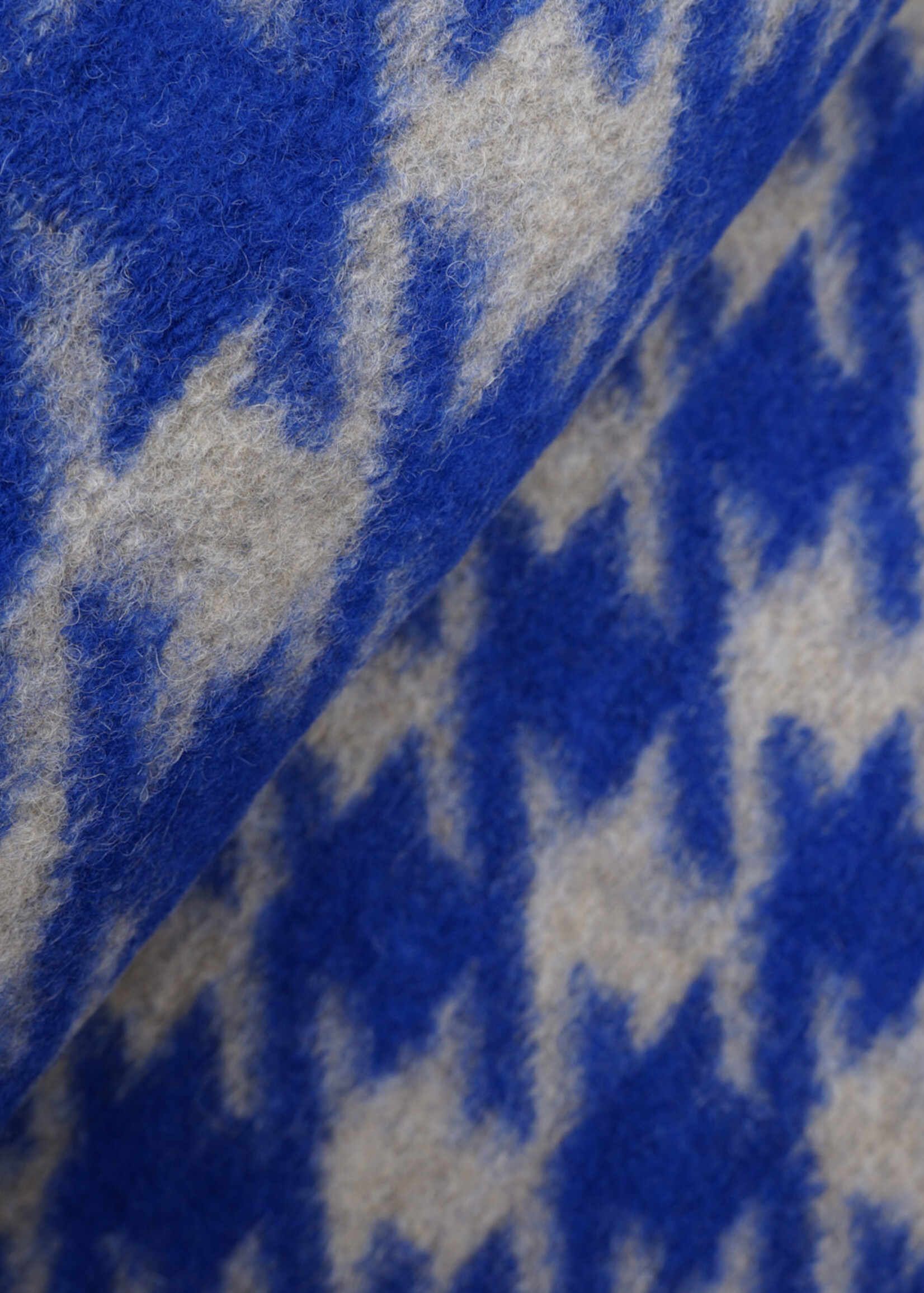 Mantel pied de poule blauw